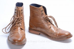 Cole Haan Harrison C10965 Nike Air 11 brown leather Ankle Wingtip boot dress sh