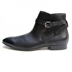 $425 Hugo Boss ITALY Red Label Mens Black Dress Ankle Boots 8 41 Casual 7.5 40.5