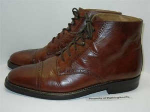 Vintage Cole Haan Italy Mens Sz 8 M Brown Leather Ankle Boots ~