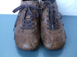 Diesel, Brown Leather Rubber Sole Fashion Sneakers. Mens Sz. 10.5