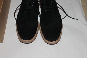 Mens COLE HAAN LunarGrand Wingtip Black Suede Oxfords Shoes C10680