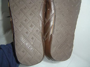 Diesel Remy Men Brown Leather Shoes Casual / Sneakers Size US 12 EUR 45