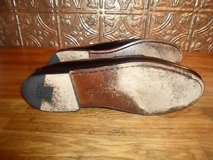 COLE HAAN Black Leather Tassel Hand-Stitched Loafer Slip On Shoes Size 9 B EUC