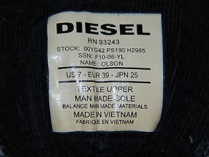 Fab DIESEL Olson Men Boots US 7 Coffee Bean Rubber Soles Nice!