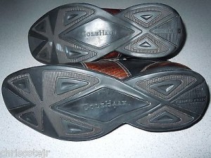Mens COLE HAAN NIKE AIR brown black two tone OXFORD casual dress SHOES size 9.5
