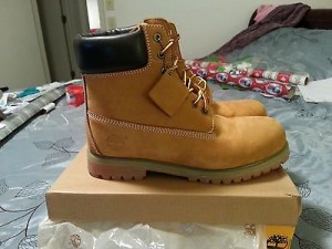 Authentic Timberland 6″ Premium Boots Wheat Nubuck Leather Men Shoes Size 10.5