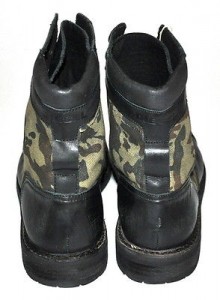 $425 NEW Diesel CASSIDY Black Leather & Camouflage Canvas Ankle Boots 47/13