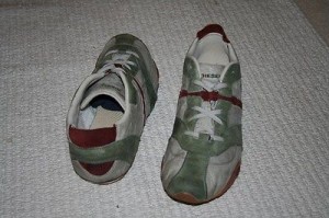 DIESEL Men Shoes Silver Suede Upper & Green Leather Overlay Size 12