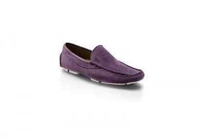 HUGO BOSS DREFIN Mens Shoes Purple Suede Driving Loafers Slip On NEW US 9