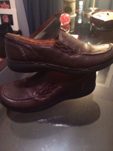 Clarks Unstructured Sz 9m Brown Leather