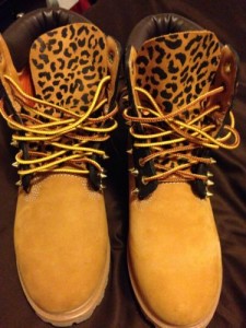 New Custom Timberland Boots Men Size 8 Women Size 10 Leopard Spikes