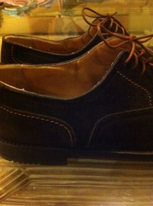 Cole Haan Brown Suede Stitch Cap 8.5d
