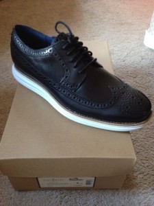 Cole Haan ‘Lunargrand Long Wingtip’ Oxford Sz 11 M in Black/White $228