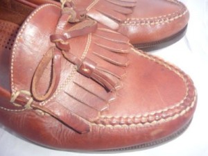 men’s COLE HAAN COUNTRYmen’s # 13 brown leather kiltie tassel loafers