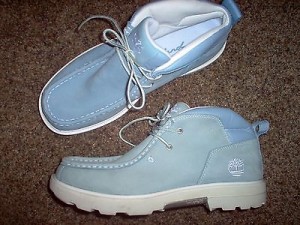 Timberland Men Shoe Size 9.5 New Hiking Boot Blue Leather Boots 9 1/2