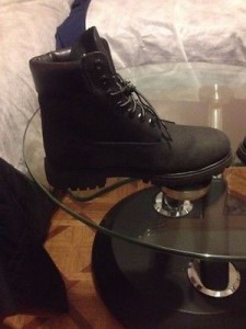 Timberland Boots 6 Inch Premium Scuffproof Textured Black Sz7.5