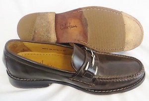 COLE HAAN Mens Brown  Leather Horsebit  loafer Slip On Casual shoe 9 M