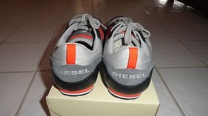 NEW Diesel Men’s Gunner Lace-Up Fashion Sneaker Shoes Leather Black/Paloma spicy