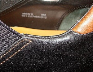 COLE HAAN, SZ 9M, BLACK LEATHER ZENO SLIP-ONS ,SHOES, LK NU