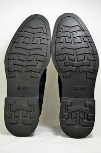 Hugo Boss Men Black Suede w/Leather Trim Chukka Boots US 11 UK 10 EU 44