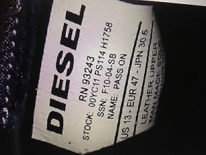 diesel shoes size 13