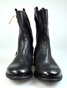 $395 NEW Diesel Black Leather Boots Eu 42 US 8.5
