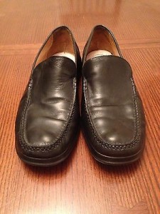 Men’s Cole Haan Nike Air Black Leather Slip On Loafer Shoe-Sz 10M