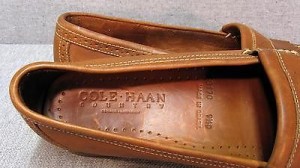 Mens COLE HAAN “Country” brown leather CASUAL LOAFERS w/ kiltie sz 9.5 D