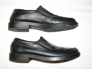 5 Cole Haan Nike Air Ace Slip on Black Leather Mens Oxford Moccasins Loafers 5