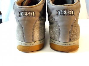 DIESEL Mens Gray Suede LEATHER High Top Sneakers Shoes 11 Eur 44.5 L@@K Idol!