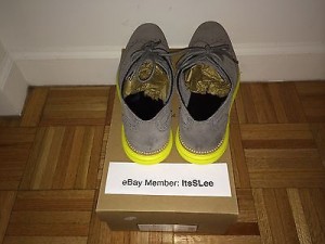 COLE HAAN LUNARGRAND WINGTIP OXFORD CHARCOAL GRAY VOLT SZ 9.5 C10226