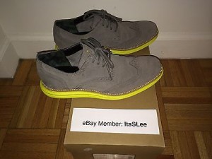 COLE HAAN LUNARGRAND WINGTIP OXFORD CHARCOAL GRAY VOLT SZ 9.5 C10226