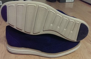 Mens Cole Haan LunarGrand Wingtip Nike Air Max 10 Blue Suede New