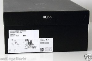 HUGO BOSS Matans Laceup Boot Black Size US 11; UK 10