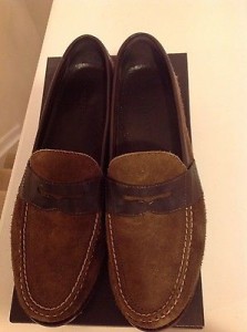 COLE HAAN BROWN SUEDE PENNY LOAFER MENS SZ 13