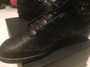 Y3 Yohji Yamamoto High Top Black Studded Sneakers STUDDED