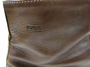 HUGO BOSS Brown Leather Ankle Boots, size 10.5