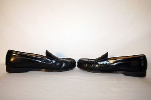 COLE HAAN Men’s Size 8.5 Pinch PENNY LOAFERS Black Leather SHOES Slip-On