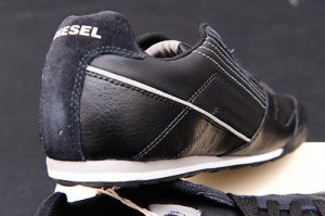 NIB Diesel Men’s Black Leather Fashion Casual Athletic Fashion Shoes Size 8