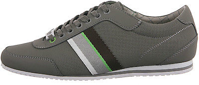 Hugo Boss Green Victoir Station Mens Sneakers In Medium Grey