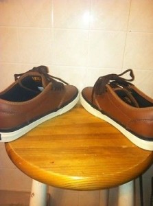 VANS AGED BROWN LEATHER MENS SIZE 7 (only Wore Twice)