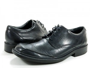 Clarks 10.5 M Mens shoes black leather oxfords comfort casual square bicycle toe