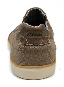 Mens Clarks® 63576 “Munson” Taupe Suede Leather Slip-On Shoes Med Width Sz 10