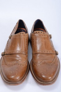 Cole Haan Air Harrison Monk Strap C10758 tan 10.5 leather loafer shoe GPA352