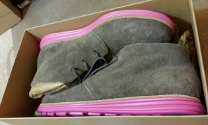 Cole Haan Nike Lunargrand Chukka Grey Suede Sz 9.5 10 NEW $278 pink
