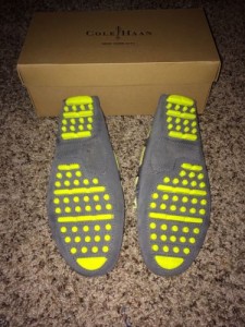 Cole Haan Mens Air Grant Driver Grey Suede/volt Size 11