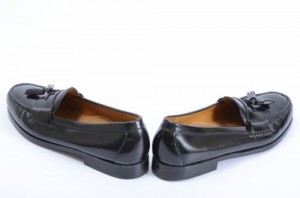 Cole Haan 03506 Pinch 11 B Black Leather Tassel Moc Slip Loafer Shoe New GPA324