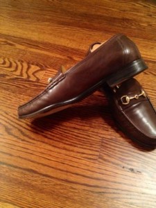 Cole Haan Mens Slip On Shoes Golden Buckle Size 9