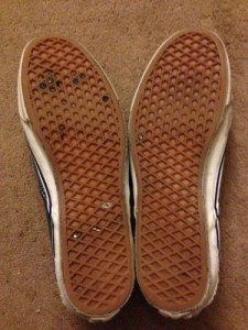 Vintage Vans Shoes Slip On Made In The Usa Size 10.5 Navy Blue Skate