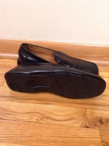 Cole Haan Nike Air mens loafers driving shoes black leather 9.5